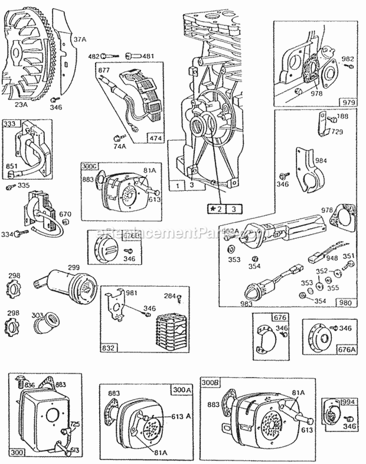 MufflersPrimerElectrical Diagram and Parts List for 132232-0256-02  Briggs and Stratton Engine